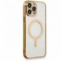 İphone 14 Pro Max Magsafe Uyumlu Parlak Lazer Telefon Kılıfı