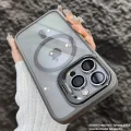 iPhone 14 Uyumlu Kılıf Klon Stantlı + Lens Korumalı MagSafe Telefon Kılıfı