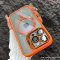 iPhone 14 Uyumlu Kılıf Klon Stantlı + Lens Korumalı MagSafe Telefon Kılıfı