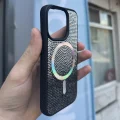 İphone 15 Kılıf Diamont MagSafe Hologramlı Telefon Kılıfı