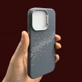 iPhone 15 Pro Max MagSafe Uyumlu Kılıf Carbon Desenli Premium Telefon Kılıfı