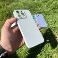 İphone 15 Pro Max Uyumlu Parlak Premium Renkli Cam Telefon Kılıfı