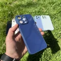 İphone 15 Pro Max Uyumlu Parlak Premium Renkli Cam Telefon Kılıfı