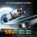 Joyroom 50W 4 Port pd+Usb+Çekmeli Araç Şarj
