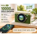 Mifly 10000 Mah 22.5W Hızlı Şarjlı Powerbank Bluetooth Hoparlör 1.53’’ Dokunmatik Akıllı Ekranlı Taşınabilir Şarj Aleti