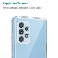 Samsung Galaxy A22 Kamera Korumalı Şeffaf Tıpalı Silikon Kılıf