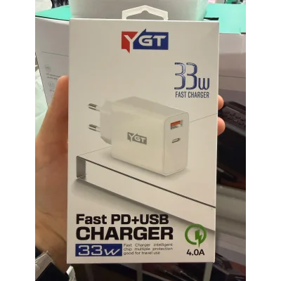 33w Turbo Şarj Özellikli USB + PD Şarj Aleti