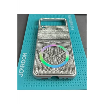 Galaxy Z Flip 4 İle Uyumlu MagSafe Diamont Serisi Kılıf