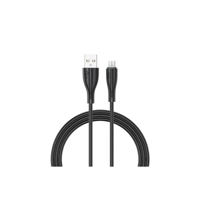 S-M405 2.4A Mikro Şarj ve Data Kablosu PVC 1M Siyah