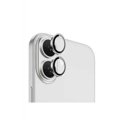 iPhone 16 Ve 16 Plus Lens Koruyucu Sapphire Çizilmeye Karşı Dayanıklı Safir Kamera Lens Koruyucu Gri