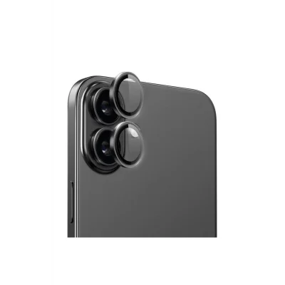 iPhone 16 Ve 16 Plus Lens Koruyucu Sapphire Çizilmeye Karşı Dayanıklı Safir Kamera Lens Koruyucu Siy