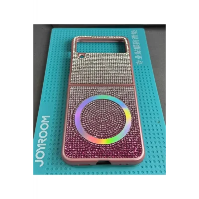 Galaxy Z Flip 3-4 İle Uyumlu MagSafe Diamont Serisi Kılıf