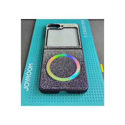 Galaxy Z Flip 5 İle Uyumlu MagSafe Diamont Serisi Kılıf