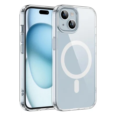 İphone 15 Magsafe Sert Şeffaf Kapak