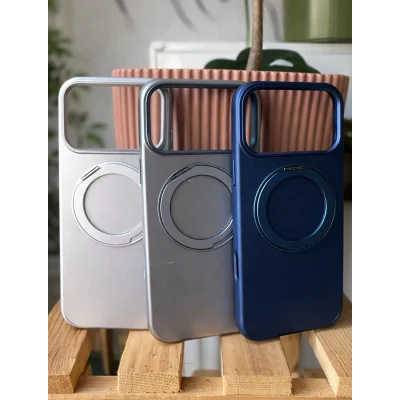 İphone 17 Pro ile Uyumlu Stant Olabilen Magsafe Özellikli Titan Telefon Kılıfı