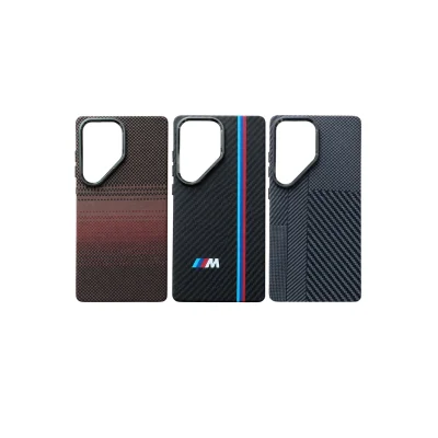 Samsung S25 Ultra ile Uyumlu Magsafe Özellikli Karışık Desenli Renkli Carbon Premium Kılıf