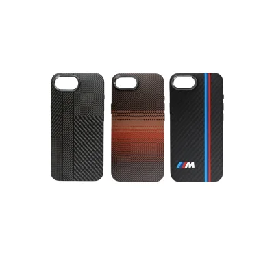 İphone 16 E ile Uyumlu Magsafe Özellikli Karışık Desenli Renkli Carbon Premium Kılıf