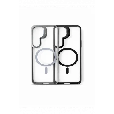 Samsung S24 FE Uyumlu Kılıf Klon Stantlı MagSafe Özellikli Telefon Kılıfı