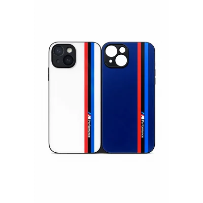 İphone 15 Plus ile Uyumlu Desenli Cam Telefon Kılıfı