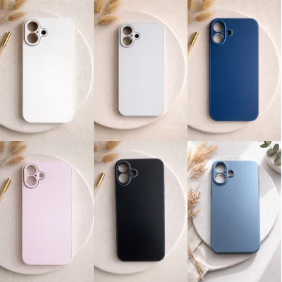 İphone 16 PLUS ile Uyumlu Mat Elektro Cam Telefon Kılıfı