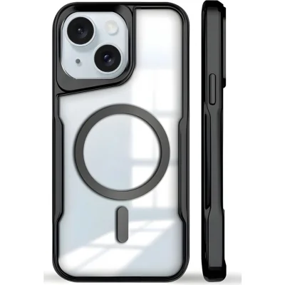 İphone 15 Siyah Darbe Emici T-Max Silikon PC