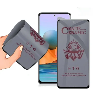 İphone 12 Mini ile Uyumlu Mat Privacy Seramik Nano Ekran Koruyucu Siyah