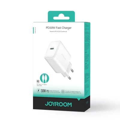 Joyroom TCF24set Akım Korumalı 30W Pd Type-C Şarj Adaptörlü Ve Type-C Şarj Kablosu