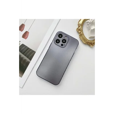 iPhone 12 Metalic Renk Kamera Korumalı Silikon Kılıf
