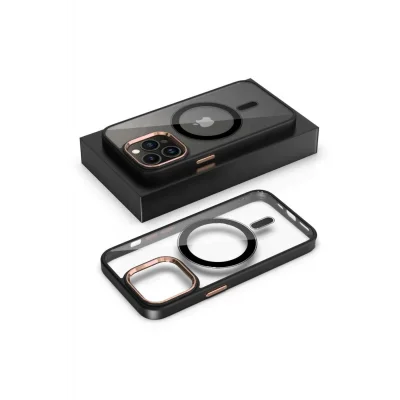 İphone 12 Pro Max Magsafe Leon Çerçeveli Cep Telefonu Kılıfı