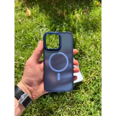 İphone 13 Pro Max Magsafe Mat Krom Telefon Kılıfı