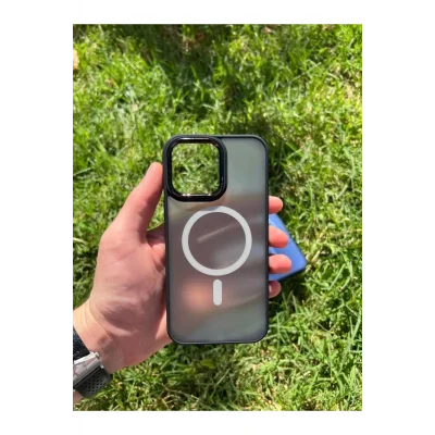 İphone 14 Pro Max Magsafe Mat Krom Telefon Kılıfı