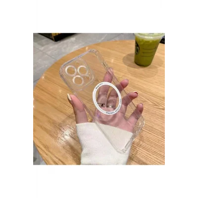 İphone 14 Pro Max Magsafe Uyumlu Şeffaf Kapak