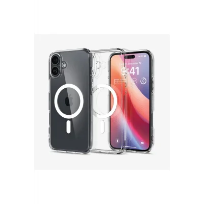 iPhone 16 Plus Kılıf Crystal MagSafe Özellikli Şeffaf