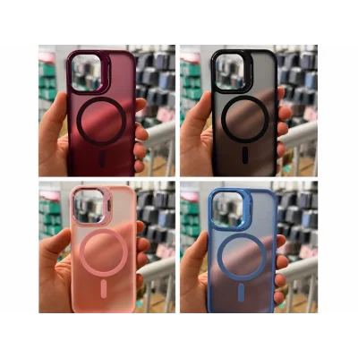 iPhone 17 Aras Standlı Mat Buzlu Magsafe Kılıf