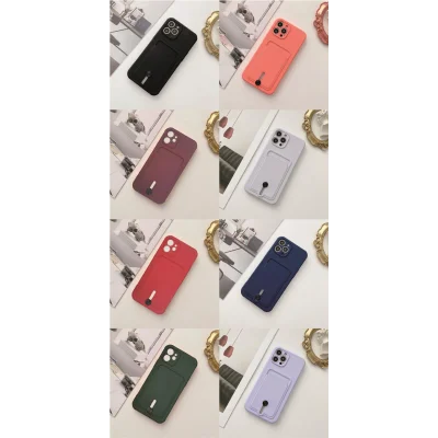 iPhone Kartlıklı Silikon Kamera Korumalı Kılıf