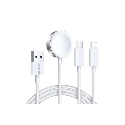 Joyroom 3ü 1 Arada Watch Magnetic Şarj + Lightning + Type-C Kablo