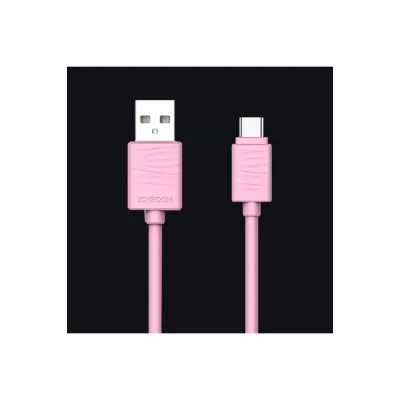 Joyroom JR-S118 Type-C USB Hızlı Şarj ve Data Kablosu 1m Pembe