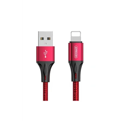 Joyroom S-0230N1 0.2m 3A USB -Lightning Data Sync Şarj Kablosu Kırmızı