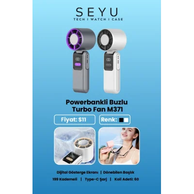Seyü Powerbanklı Turbo Buzlu Fan