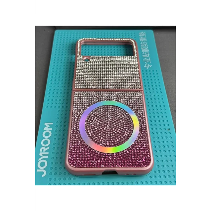 Galaxy Z Flip 3-4 İle Uyumlu MagSafe Diamont Serisi Kılıf
