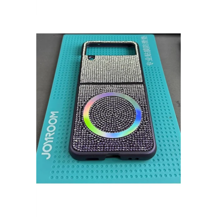 Galaxy Z Flip 4 İle Uyumlu MagSafe Diamont Serisi Kılıf