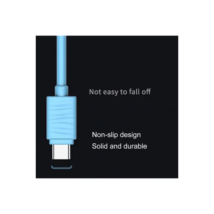 JR-S118 Type-C USB Hızlı Şarj ve Data Kablosu 1m Mavi