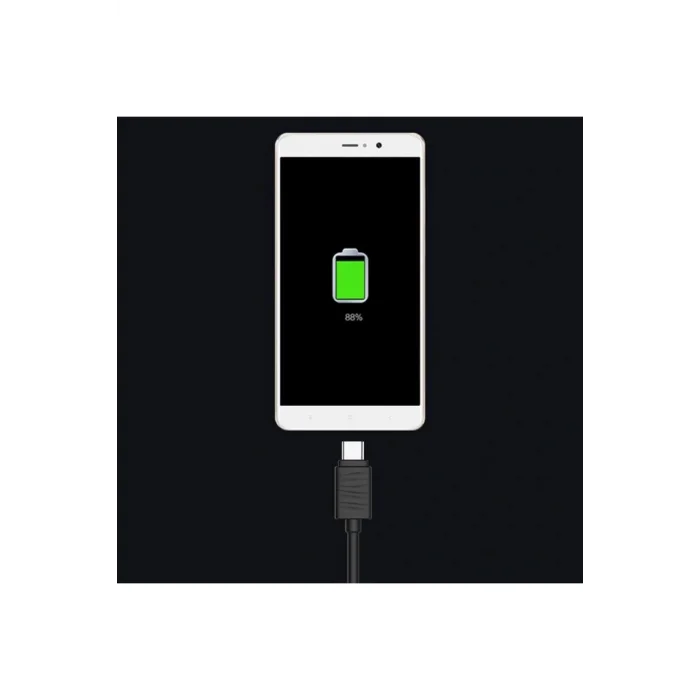 JR-S118 Type-C USB Hızlı Şarj ve Data Kablosu 1m Siyah