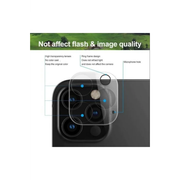 Iphone 12 6.7 Inç Pro Uyumlu Kamera Cam Koruyucu