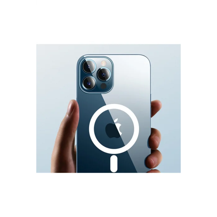 Apple Iphone 12 6,1 Inç Magesafe Özellikli Silikon Şeffaf Kılıf-kapak