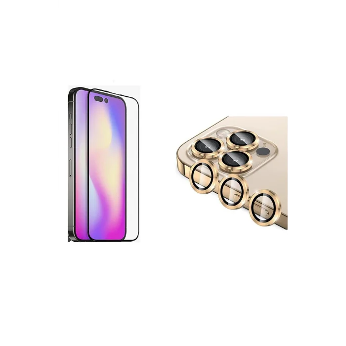 Iphone 11-12pro Lens Koruma Gold