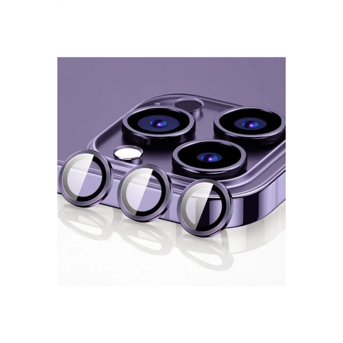 Iphone 11-12pro Lens Koruma Mor