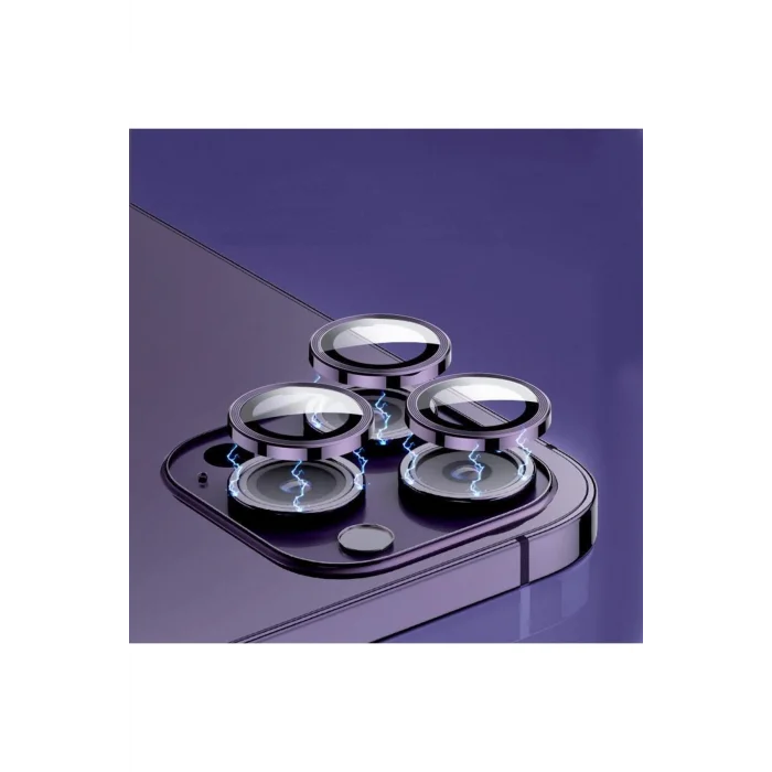 Iphone 11-12pro Lens Koruma Mor