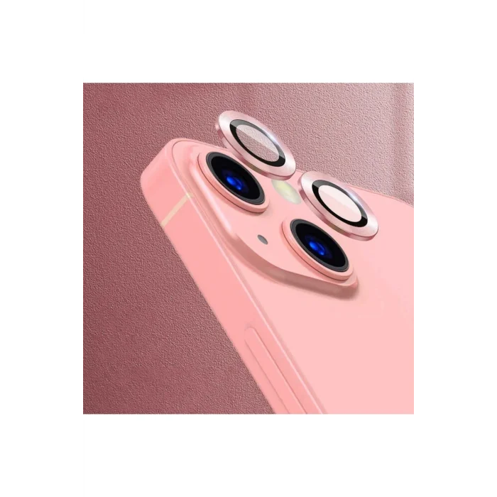 Iphone 12 Pro Max Uyumlu Toz Geçirmez Temperli Kamera Lens Koruyucu Pembe