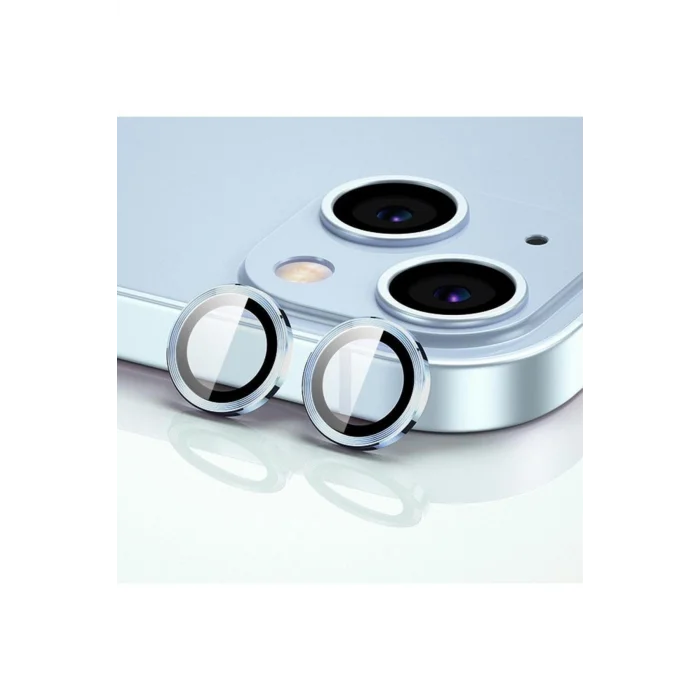 İphone 14-14 Plus Ve 15-15 Plus Uyumlu Lens Koruma Açık Mavi